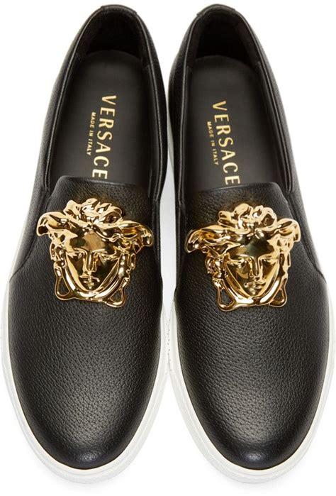 versace leather shoes men|Versace autumn men's shoes price.